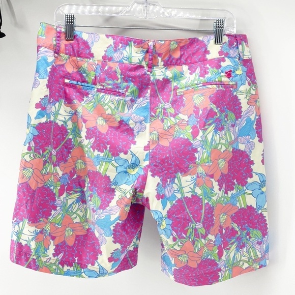 BIRDIES AND BOWS GOLF SHORTS PINK BLUE GREEN floral pattern - Picture 4 of 4